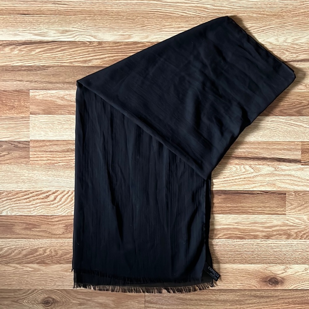 Black EXPRESS Scarf | Gently Used, Polyester